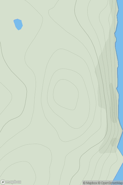 Thumbnail image for Muckle Ward [Shetland Islands] [HU327468] showing contour plot for surrounding peak